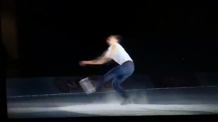 Patrick Chan spins fast during a performance for The Ice 2016. Source: YouTube https://www.youtube.com/watch?v=h3oZ-IrAR9Q