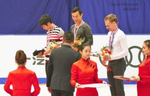 Patrick Chan Cup of China Victory Ceremony. (Photo by Kyrn23. Used with permission.)
