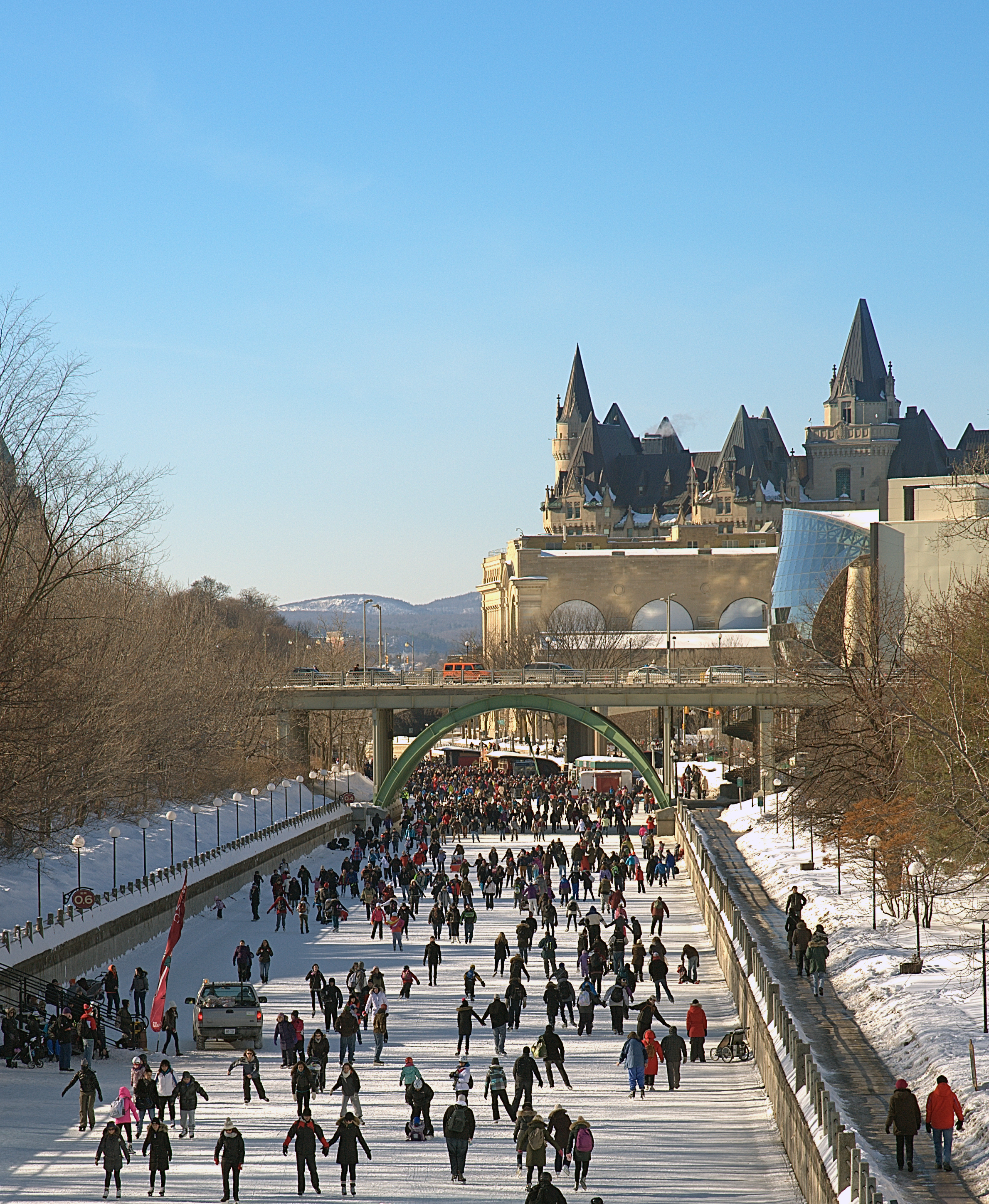 Skating on the Rideau Canal in Ottawa, Canada. (Photo by Saffron Blaze / Source: Wikimedia Commons)